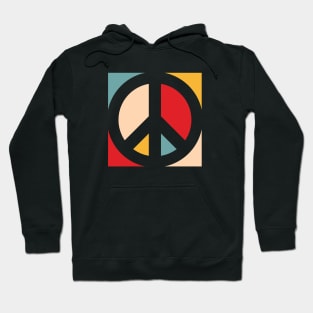 Color Block Peace Sign Hoodie